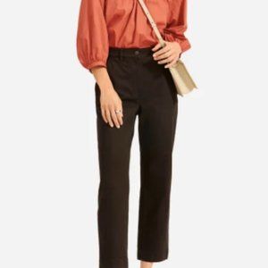 Everlane black straight leg high rise crop pant